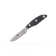 Knives of Alaska Badger Fixed Blade Knife, 2.64in, D2 Tool Steel, Drop Point Blade, Santoprene, Black Handle, 00040FG