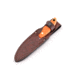 Knives of Alaska Badger Fixed Blade Knife, 2.64in, D2 Tool Steel, Drop Point Blade, Santoprene, Orange Handle, 00041FG