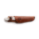 Knives of Alaska Legacy Fixed Blade Knife, 3.25in, CPM-S30V Stainless Steel, Drop Point Blade, Stag, Brown And White Sculpted Bone Handle, 00961FG