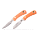 Knives of Alaska Muskrat/Cub Bear Combo Fixed Blade Knives, 2.25in/2.75in, Magnacut Stainless Steel, Round Tip/Caping Blade, Suregrip, Orange, 00106FG