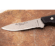 Knives of Alaska The Classic Hunter Fixed Blade Knife, 3.75in, CPM MagnaCut Stainless Steel, Drop Point Blade, Santoprene, Black Handle, 00050FG