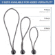 Kotap Black Ball Bungee, 6in, Black, 25Pk, BB-6B