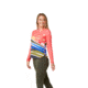 Krimson Klover Sara Long Sleeve Sunshirts - Womens, Sunburst Coral, Small, S23145-692-S