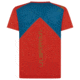 La Sportiva Blitz T-Shirt - Mens, Saffron/Space Blue, Large, J72-313623-L