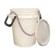 Lee Fisher International Handy Bucket White w/Rope Handles, BUCKET/HANDLE/WH