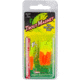 Leland Trout Magnet 9 Pc. Pack, 1/64 oz, 7 Bodies and 2-1/64 oz Size 8 Jigheads, Chartreuse And Orange, 87632