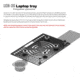Leofoto LCH-3S Ultimate Laptop Tray, 1/4 and 3/8, Black, LCH-3S