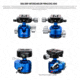 Leofoto LH-30 Low Profile Ball Head &amp; QR Plate. Arca, Black, LH-30