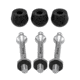 Leofoto TFS-US Long Spike/Rubber Foot Set 3/8 Thread - Set of 4, Black, TFS-US