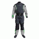 Level Six Mens Emperor 3 Layer Drysuit, Tin/Charcoal/Kiwi Green Highlights, Extra Small, GMT-EMPE-TN-XS