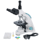 Levenhuk 40-1000x 900T Trinocular Microscope, White, Middle, 75430