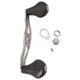 Lew's Custom Shop Bowed Aluminum Handle, 95mm Handle, Paddle Knobs, Black, AH95B