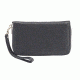 Lewis N Clark Fine Leather RFID-Blocking Wristlet Bag, Black, 7051BLK