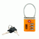 Lewis N Clark Travel Sentry Combo Lock with Keys, Orange TSA44ONG