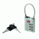 Lewis N Clark Travel Sentry Combo Lock with Keys, Silver TSA44