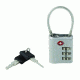Lewis N Clark Travel Sentry Combo Lock with Keys, Silver TSA44