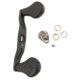 Lew's Custom Shop Bowed Carbon Fiber Handle, 95mm Handle, Paddle Knobs, Black, CFH95B