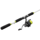 Lew's MACH 1 Spinning Rod, 7ft 2in, 2-PC IM7 Graphite Rod w/ Medium-Heavy  and Fast, Winn Dri-Tac Split-Grip, Graphite Skeletal Reel Seat, White/Black/Green, M172MHS-2