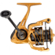 Lew’s Custom Pro 100 Spinning Reel, SZ 100 Reel, 10+1 Bearings, 5.2-1 Ratio, Aluminum Frame and Sideplate, Aluminum Speed Gears, Hybrid Carbon Drag, Reversible Retrieve, Gold/Black, CP100G2