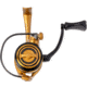 Lew’s Custom Pro 100 Spinning Reel, SZ 100 Reel, 10+1 Bearings, 5.2-1 Ratio, Aluminum Frame and Sideplate, Aluminum Speed Gears, Hybrid Carbon Drag, Reversible Retrieve, Gold/Black, CP100G2