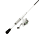 Lew’s MACH 1 Spinning Reel and Rod Combo, 7ft, 1-PC IM7 Graphite Rod, Light, Fast, SZ 100 Reel, 9+1 Bearings, 5.2-1 Ratio, White/Black/Gray/Green, MH1070LFSG3