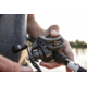 Lew's MACH 1 SS Baitcast Reel, 7+1 Bearings, 7.5-1 Ratio, Graphite Frame and Sideplate, Shallow Spool, Multi-Setting Brake, Combat Grips, LH Retrieve, White/Gray/Green, MHSS1SHLG3