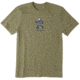 Life Is Good Crusher Tee Hiking Jake T-Shirt - Mens, Fatigue Green, Small, 56493-S