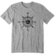 Life Is Good Crusher Tee Lig Compass T-Shirt - Mens, Heather Gray, Large, 55423-L