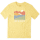 Life Is Good Life Isnt Easy Mountains Smooth Tee Mens, Baja Yellow, Large, 53676-L