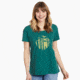 Life Is Good Mountain Bike Woods Breezy Tee Womens, Forest Green, Small, 53600-S