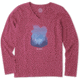 Life Is Good Star Struck Long Sleeve Crusher Vee, Wild Cherry, Large, 53997-L