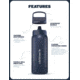 LifeStraw Go Stainless Steel 24 Oz Water Bottle w/Filter, Black, 24oz, LGV42SBKWW