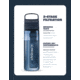 LifeStraw Go Water 22 Oz Bottle w/Filter, Aegan Sea, 22oz, LGV422ASWW