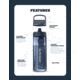 LifeStraw Go Water 22 Oz Bottle w/Filter, Aegan Sea, 22oz, LGV422ASWW