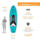 Lifetime Products Horizon 100 Stand-Up Paddleboard w/Paddle, Teal, 90715