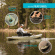 Lifetime Products Kenai Pro Angler 100 Fishing Kayak w/Paddle, Moss Fusion, 91149