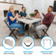 Lifetime Products 37-Inch Fold-In-Half Table and 4 Chairs Set