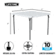 Lifetime Products 37 inch Square Commercial Grade Table