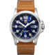 Luminox Atacama Field Quartz Day Date Watches, Dark Blue Sunray/White/Brown, 45 mm, 1924