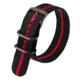Luminox Watch Strap for 3950 Series, Nylon Webbing w/ Red Stripe, Black, 23mm, blkwebstr-wred-stripe23