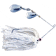 Lunker Lure Proven Winner Double Colorado Blade Spinnerbait, White Head/White Silver Flake Skirt, 1/4oz, PW0514