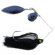 Lunker Lure Proven Winner Double Colorado/Willow Blade Spinnerbait, Black Head/Black Metal Skirt, 3/8oz, PW3938