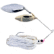Lunker Lure Proven Winner Double Willow Blade Spinnerbait, White Head/White Silver Flake Skirt, 3/4oz, PW3434