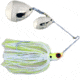 Lunker Lure Proven Winner Nickel/Gold Double Colorado/Indiana Blade Spinnerbait, Chartreuse White Head/Chartreuse White Skirt, 1/2oz, PW1612
