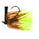 Lunker Lure Rattle Flip Jig, 3/8 oz, Pumpkin/ChartreuseTip, 5038-4139