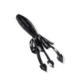 Lunkerhunt Typhon Tube, 6, 3.5in, Black Blue Fleck, SBTUBE04