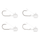 Lunkerhunt Weedless Mushroom Head Jig, White, 1/4 oz, WMH01