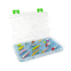 Lure Lock Ultra Thin 1 Cavity Box w/Taklogic Technology &amp; Ocean Blue Tak Liner, Clear/Green, LL1T-1101