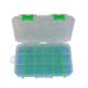 Lure Lock Utility Box w/Taklogic Technology &amp; Ocean Blue Tak Liner, Medium, 3 Cavity, Clear/Green, LL2-3101