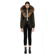 Mackage Adali Fitted Winter Down Coat With Fur Hood - Womens, Army, Extra Small, ADALI-ARMY-XS